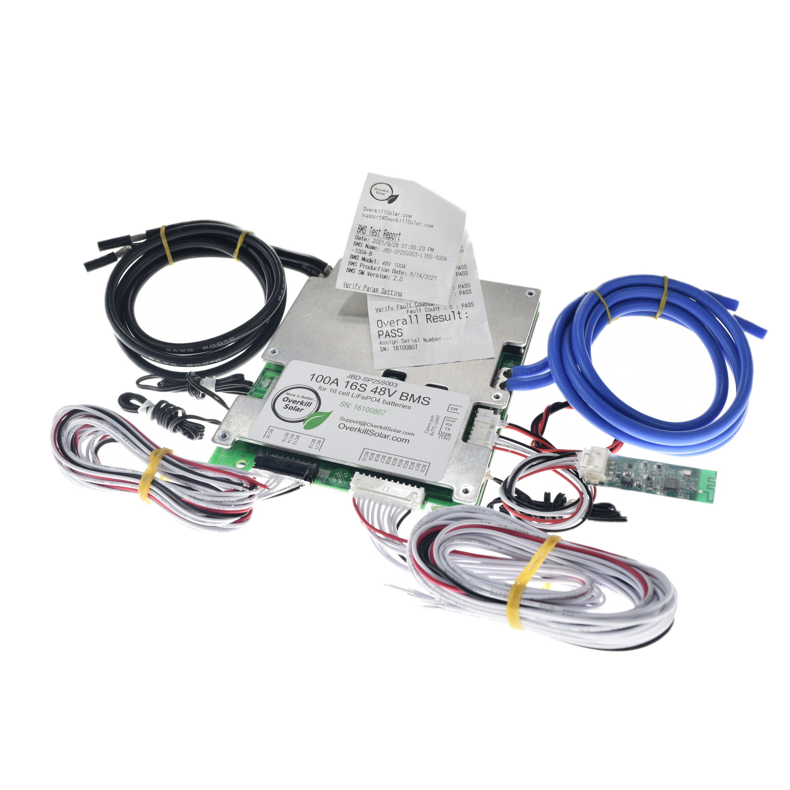 16s BMS 100a for LifePo4 with 24" 8ga Wires - Image 2