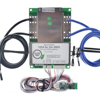 8s BMS 100a LifePo4 with 24" 8ga Wires