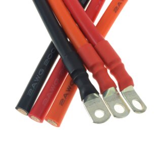 2ga silicone wire with custom crimped ends